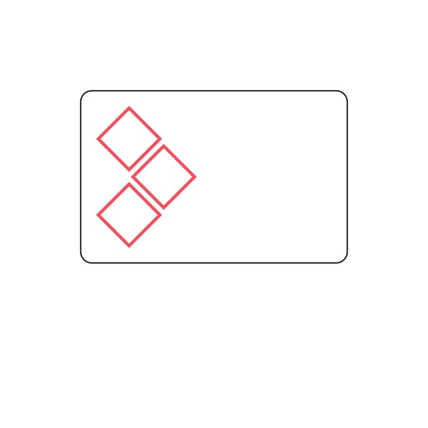 GHS Label, Blank w/3 Diamonds 1-15/16" x 3"
